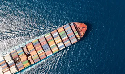Cargo Ship In Ocean