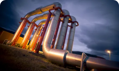 Pipes and pipes in a dark sky