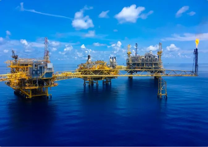 Oil Rigs In Sea