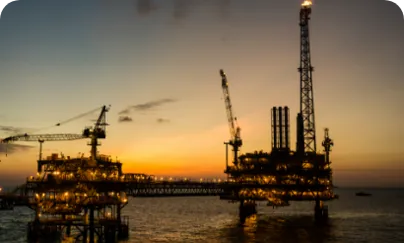 Two oil rigs